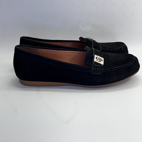 Kate Spade New York Women's Camellia Loafers Size 7.5 in Black Suede - Picture 2 of 14